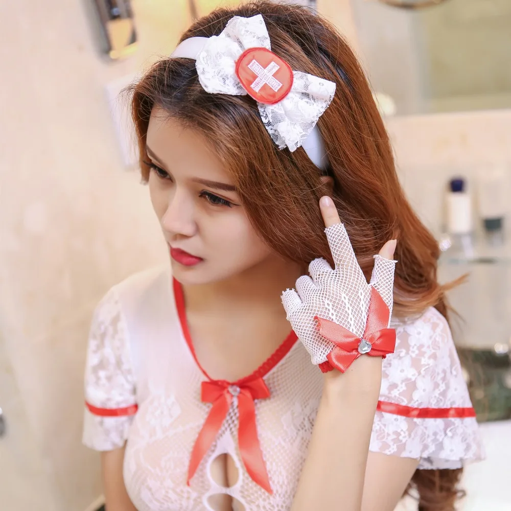 Fantasy Party Sexy Nurse Costume Flirting Women Outfit Halloween Fantasias Womens Role Play Games