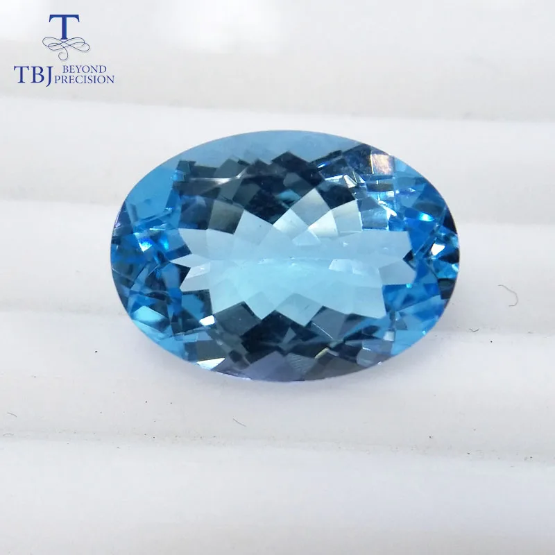 

Tbj ,good color natural sky topaz ov13*18 ard 13.9ct for silver or gold jewelry mounting,100% natural sky topaz loose gemstones