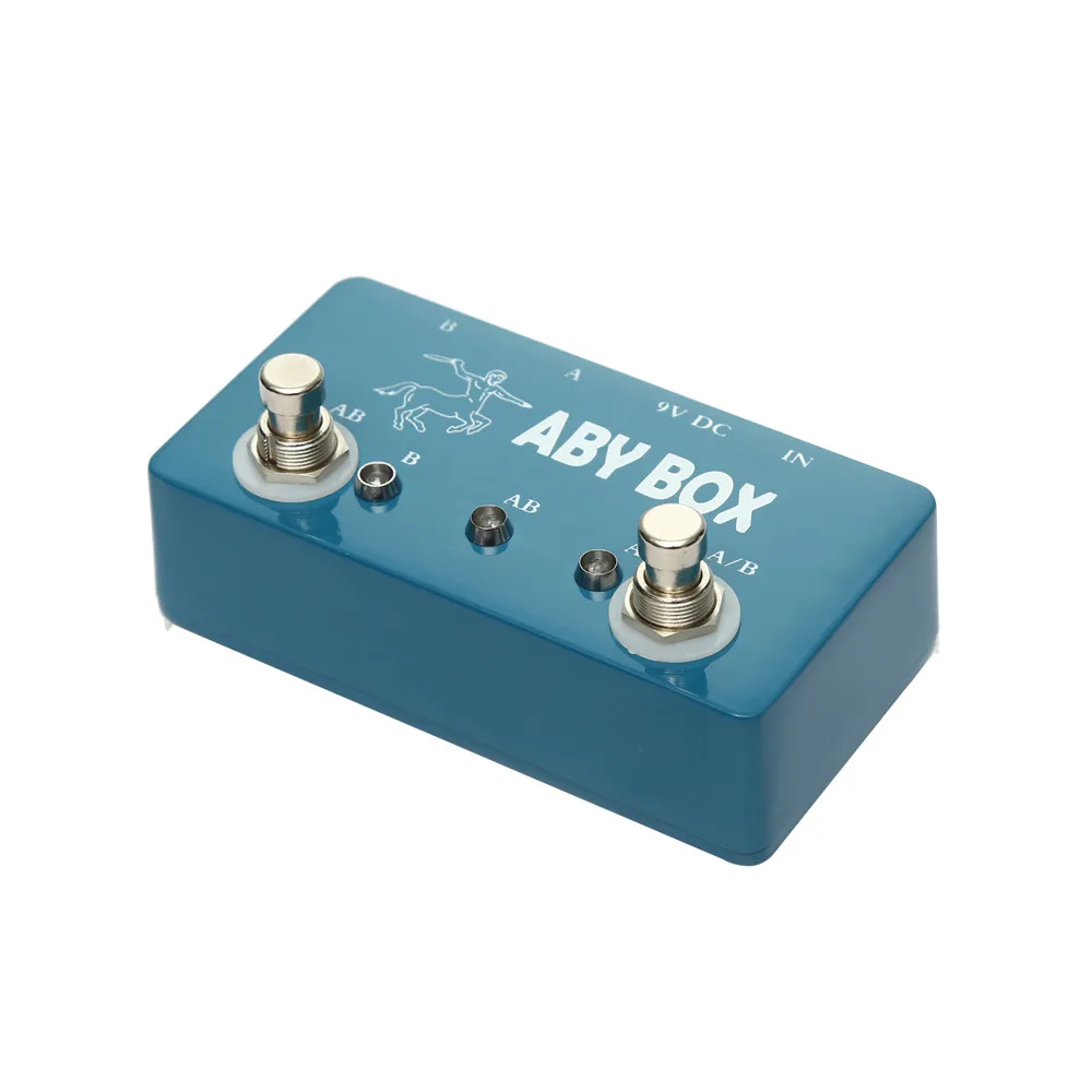 Guitar ABY Pedal Mini Blue Color Pedal Foot Switch ABY Box Ture Bypass Pedals Guitar For Sale