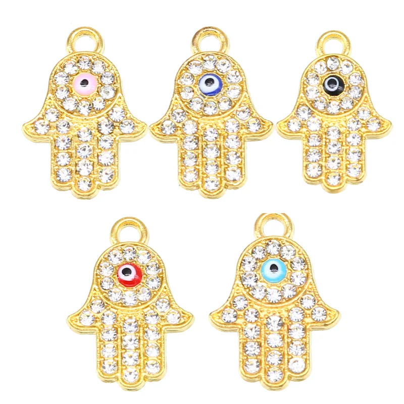 Pendentif œil maléfique porte-bonheur, 16 types de mauvais yeux, accessoires de bijoux à bricoler soi-même, collier à breloques, connecteur de