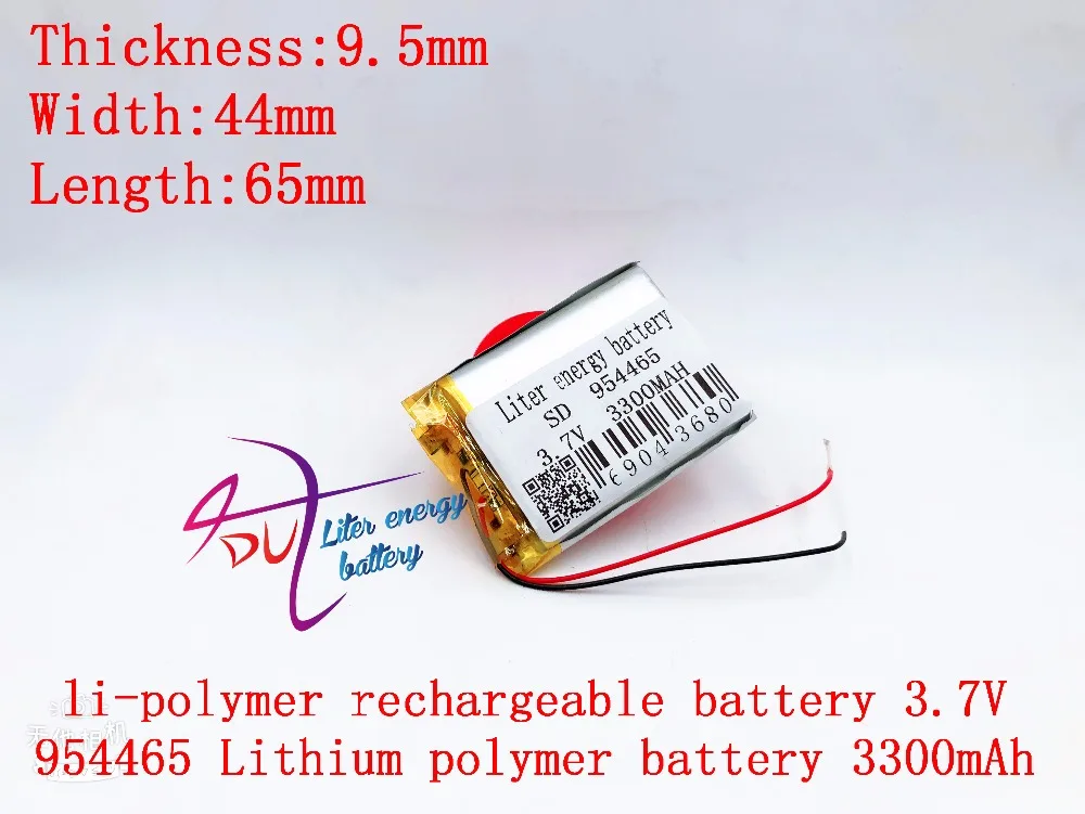 best battery brand 3.7V,3300mAH 954465 polymer lithium ion / Li-ion battery for model aircraft,GPS,mp3,mp4,cell phone,speaker,