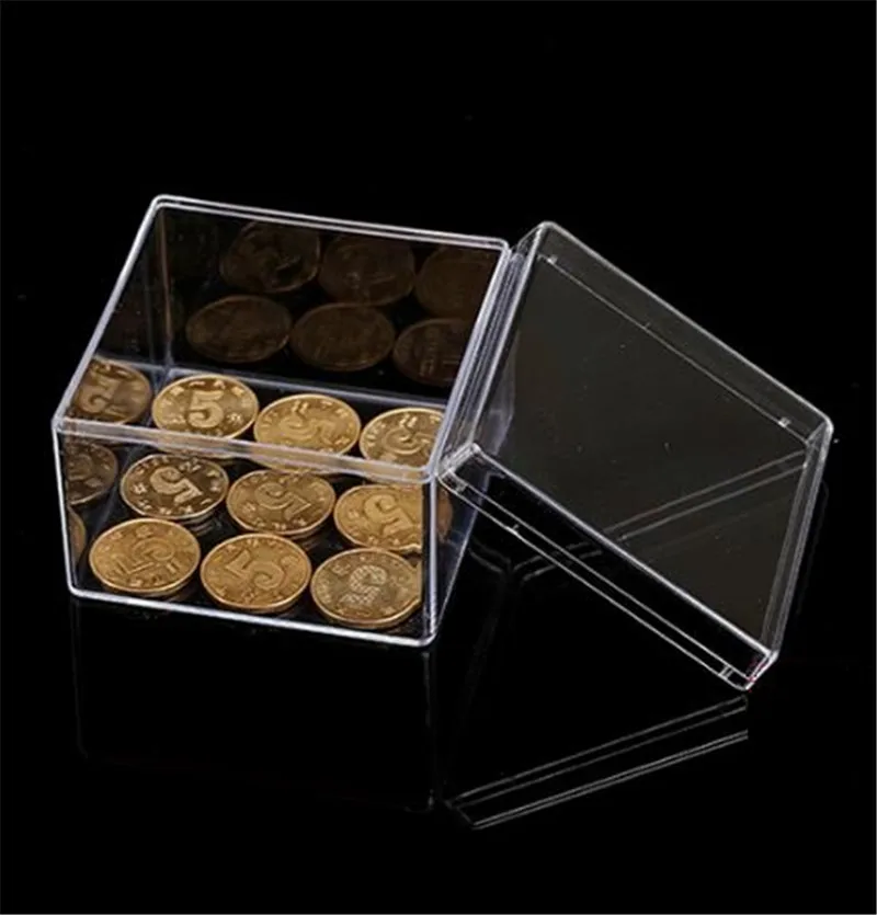 Transparent Storage Box  Plastic Box Small PS Storage Box Mini Collection Container Case Clear Display Boxes