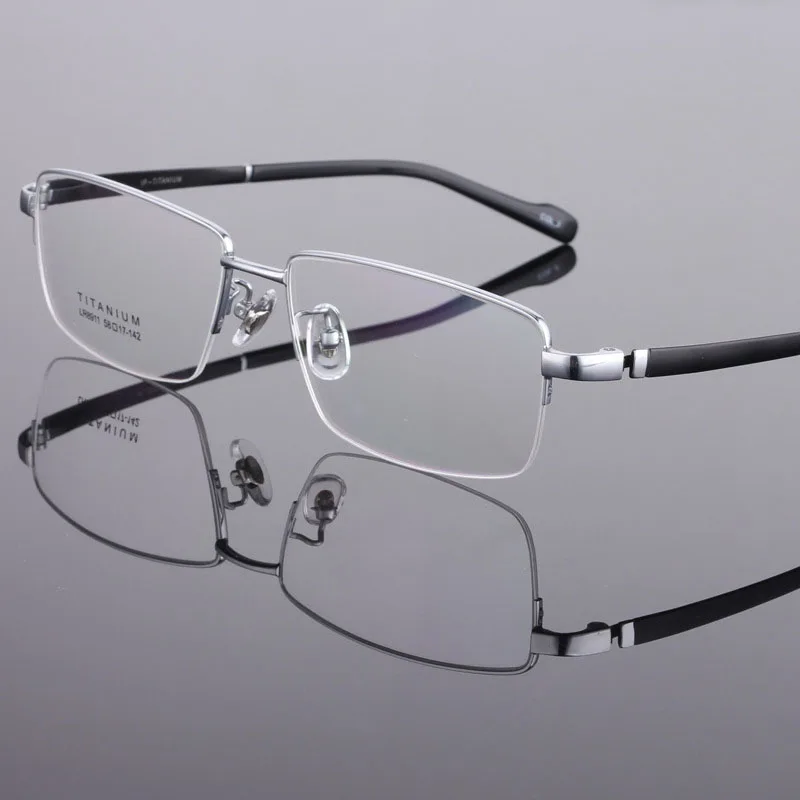 BCLEAR Optical Eyeglasses Ultem Flexible Super Light Weight Prescription Optical Eye Glasses Frame Big Face Businessmen Titanium