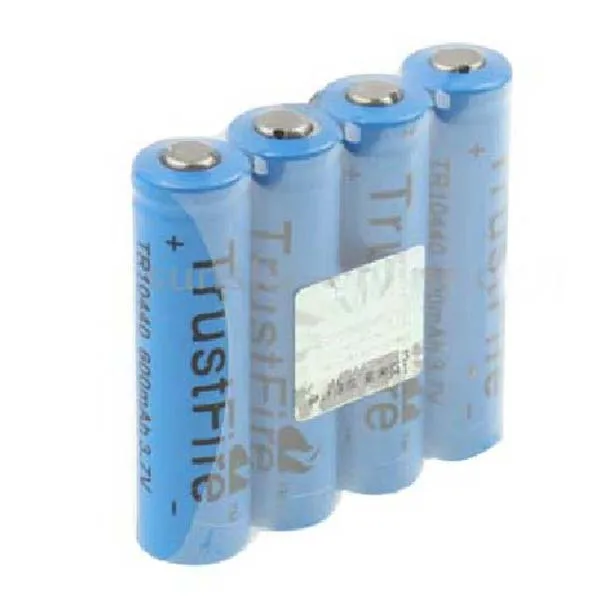 4PCS/LOT TrustFire AAA 10440 Li-ion Rechargeable Battery 3.7V 600mAh For LED Flashlight/torch