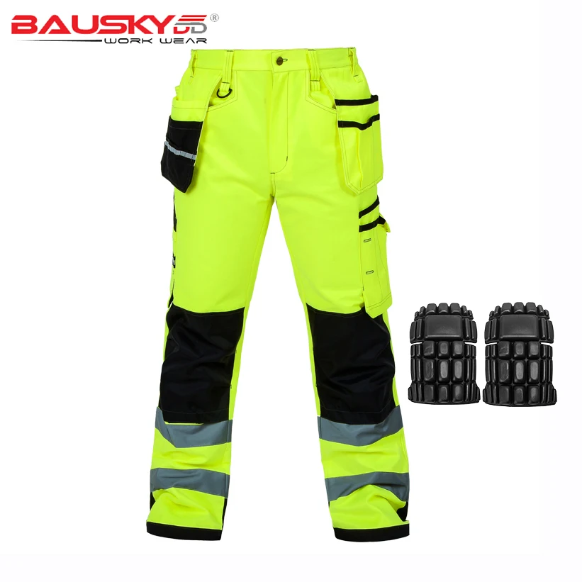 pantaloni-da-lavoro-riflettenti-per-uomo-alta-visibilita-giallo-fluorescente-multi-tasche-con-protezioni-per-le-ginocchia-pantaloni-cargo-da-lavoro