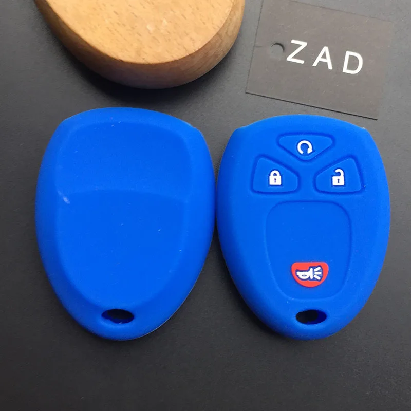 ZAD silicone rubber car key cover case set for Buick for GMC for Chevrolet for Cadillac PONTIAC SATURN Aura Impala 4 button key