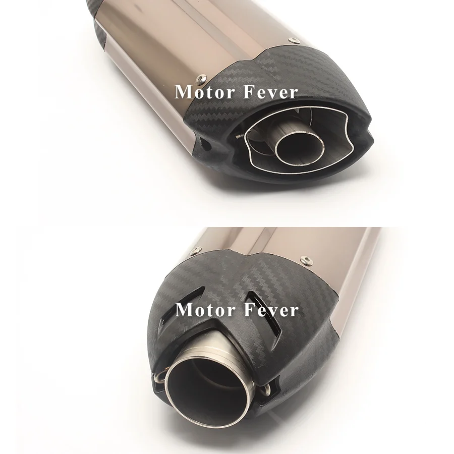 Motorcycle Exhaust Muffler 51MM Escape moto echappement for MT09 mt 07 nmax 125 Z750 Z900 pitbike KTM RC390 RC125 gsr 750 cb650f