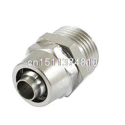 

3/8" PT Threaded Pneumatic Air Pipe Quick Coupler Connector Fitting Silver Tone