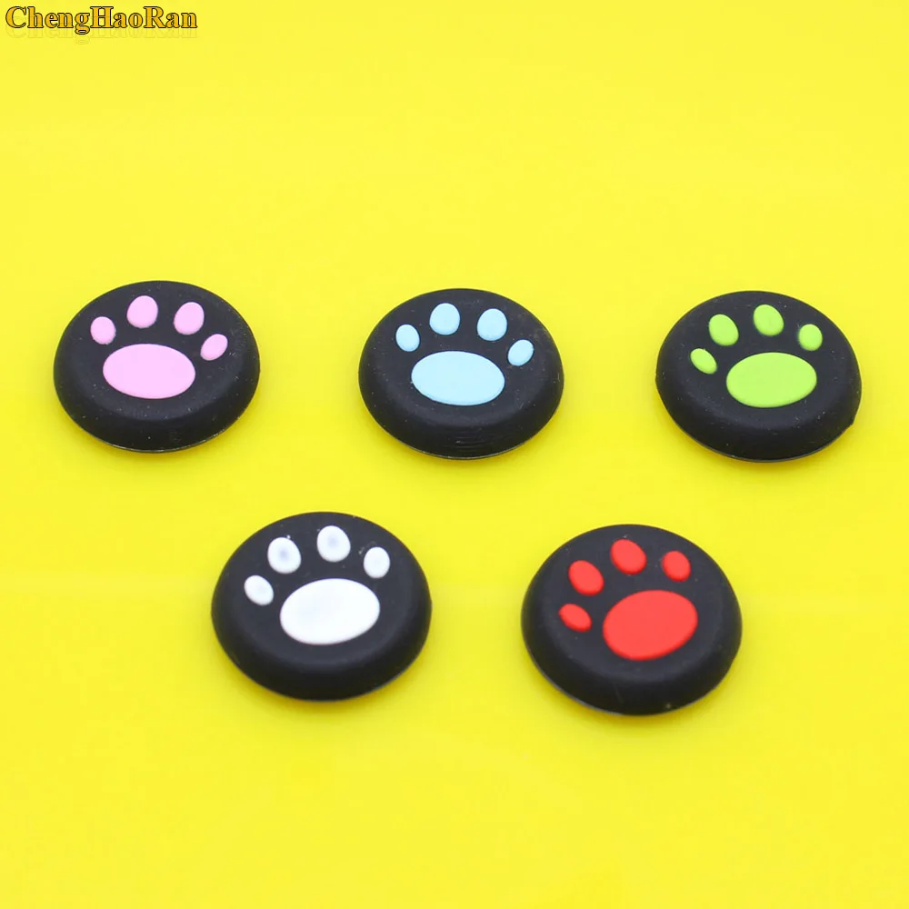 2 pz durevole Silicone antiscivolo Cat Paw Stick grip Cover per PS4 PS3 XBOX ONE/360 Controller Joystick Caps