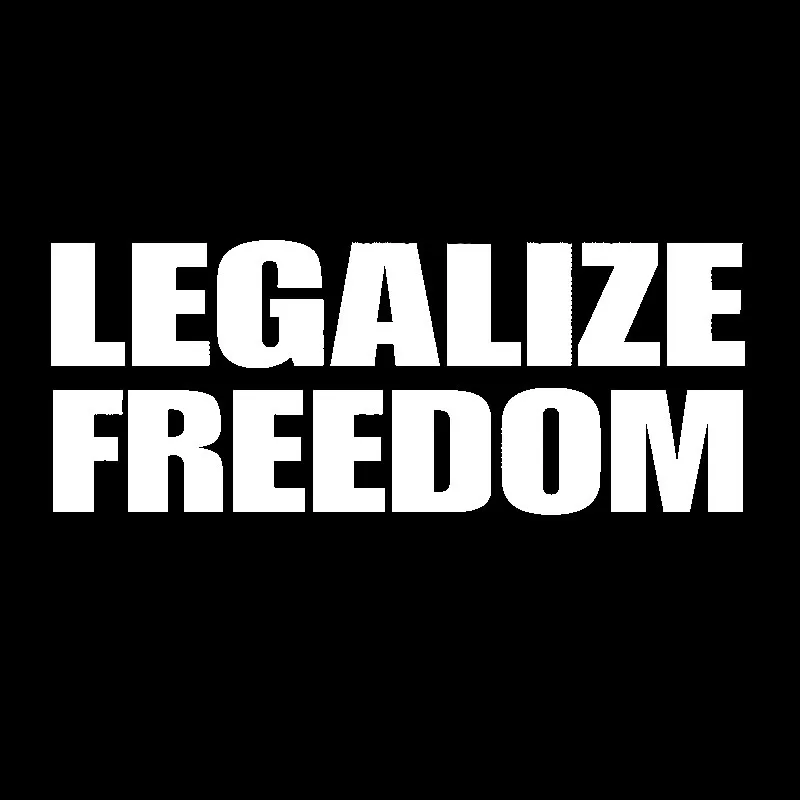 YJZT 15.5CM*6CM For High-quality Legalize Freedom Black Silver Vinyl Decal Car Sticker C11-1919