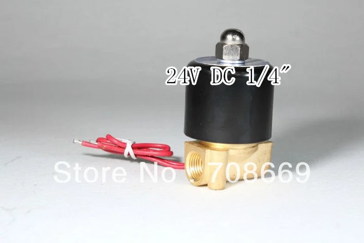 

24V DC 1/4" Electric Solenoid Valve Water Air N/C Gas Water Air 2W025-08