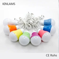 Colorful High Power LED Lamp 5V 3W Portable Led Bulb SMD 5730 Outdoor Camp Tent Night Fishing Hanging Night Light lamparas