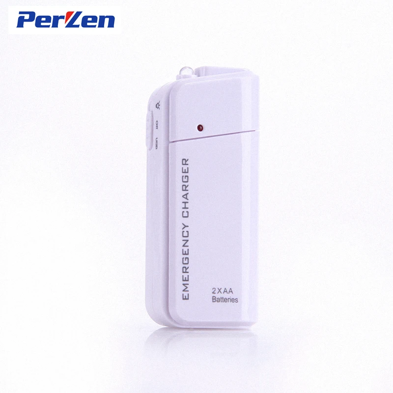 Drop Shipping! Powerbank 2X AA Battery Emergency USB Power Bank Charger Portable Charger for Phone + 2A Cable