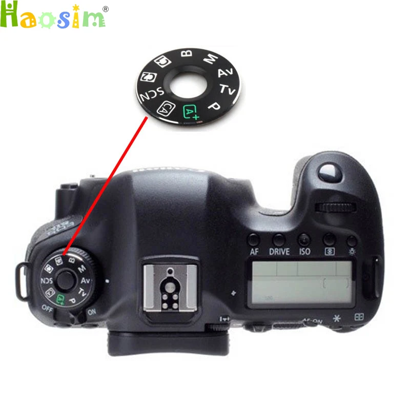 For Canon 5D2 5D3 5D4 60D 70D 6D 7D 80D 600D 700D 7D2 5Ds mode dial pad turntable patch, tag plate nameplate Camera repair parts