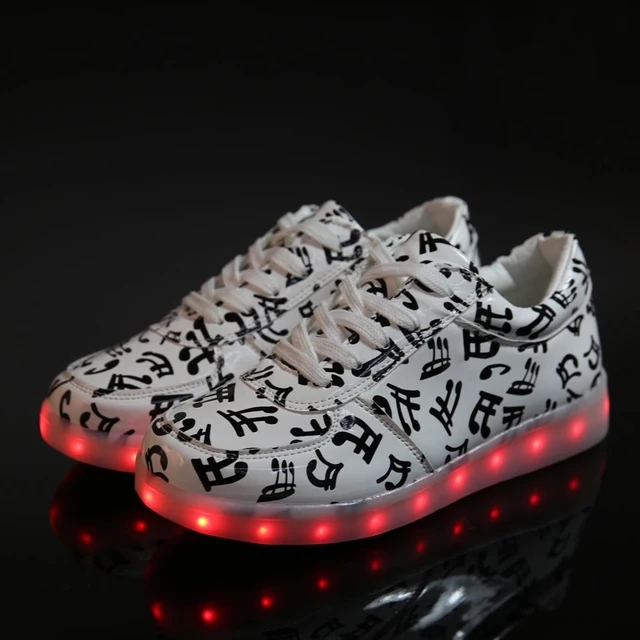 Fashion Notes Sneakers Sneakers Lights Adult Women Shoes Lights Adult Led Sneakers Children Casual Shoes Aliexpress