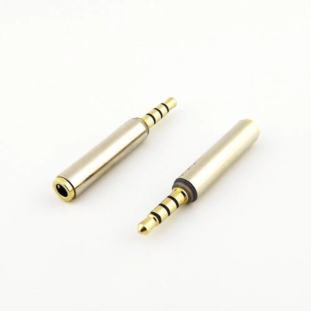 1pcs 3.5mm 4 Pole Stereo Male to 1/8