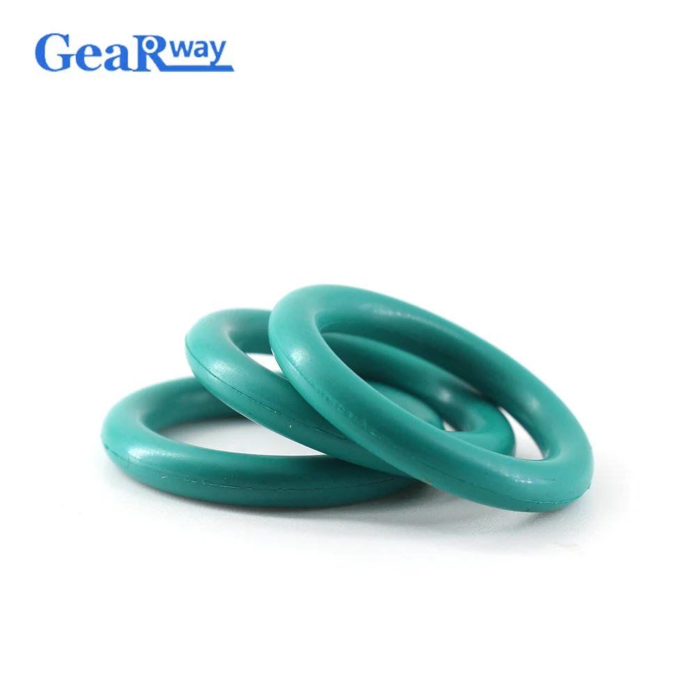 Gearway Fluorine Rubber O Ring Seal 5mm thickness Green FKM O Ring Sealing Gasket 37/38/39/40/57/58/59mm OD O Type Ring