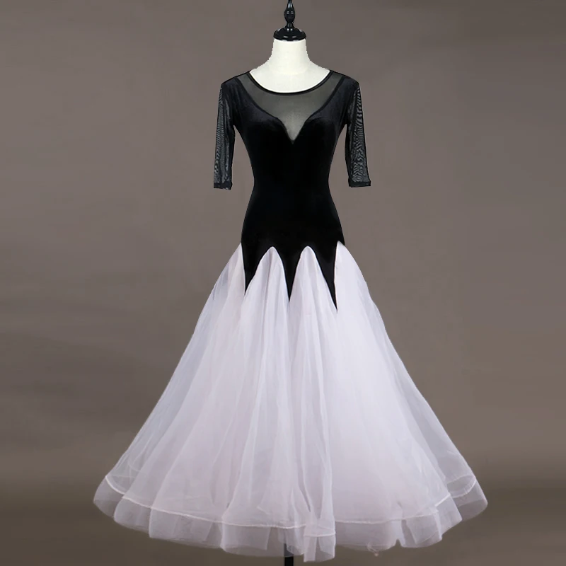 

2019 New Costume Sale Ballroom Dance Skirts Newest Design Woman Modern Waltz Tango Dress/standard Competition Dress MQ073