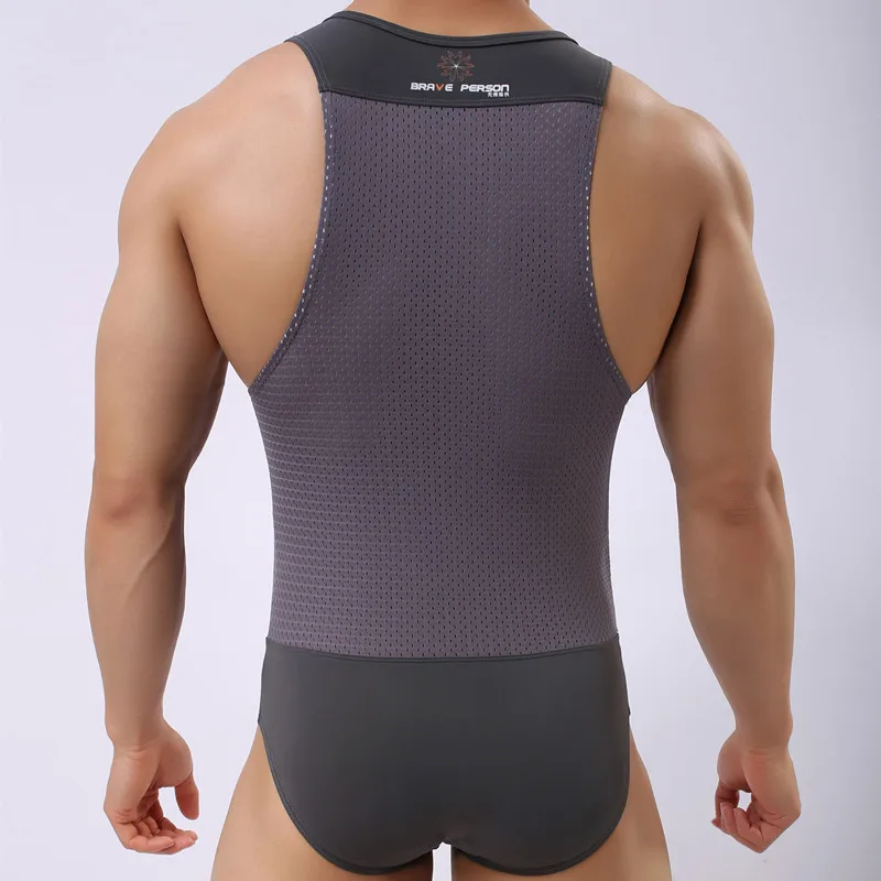 Maillot de bain en maille pour hommes, Sexy, avec pochette, pour Gay, planche de Surf, combinaison de sport, short