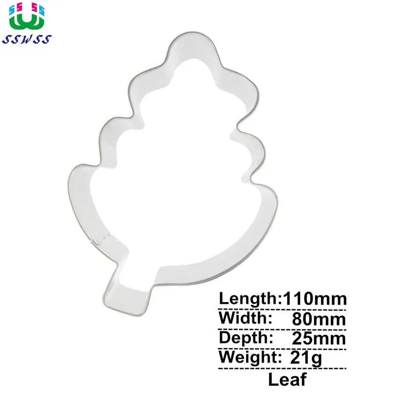 Summer Cake Cookie Biscuit Baking Mold,Big Green Leaves Shaped Cake Decorating Fondant Cutters Tools,Direct Selling