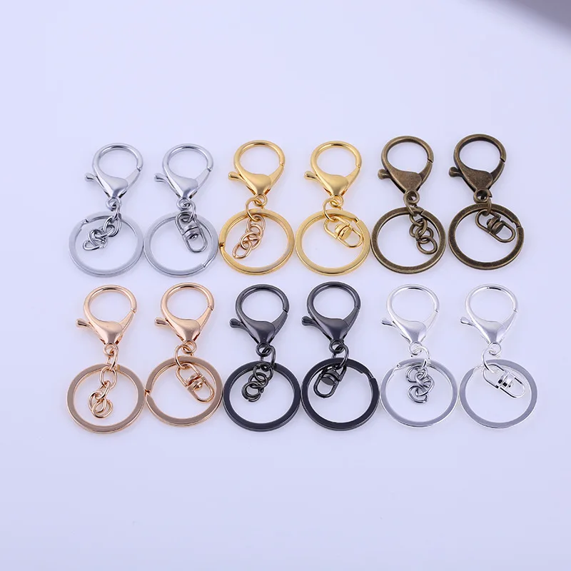 

30pcs/lot lobster clasp and Iron ring nickel free high quality lobster buckle DIY for tassel small component pendant decoration