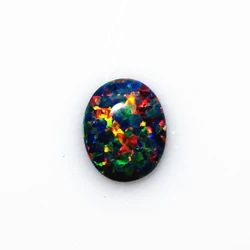 black opal stone loose beads gemstones oval shape flat base cabochon created gemstone for jewelry making DIY precious stones