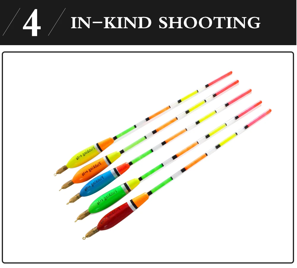 NGB 5 Stück/Set 3+2g 4+2g 5+2g 6+2g Gemischte Farben Barguzinsky-Fichten-Schwimmer Vertikaler Schwimmer für Karpfenangeln Angelzubehör – Detail 7