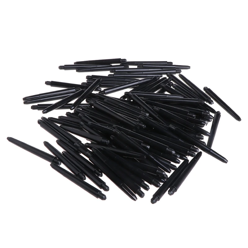 100 Pcs/lot Nylon Bright Dart Shafts 2BA 48mm Screw Thread Plastic Darts Rod Stems