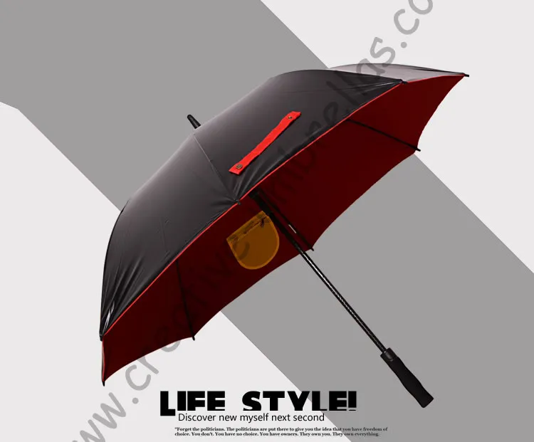 

Diameter 120cm Real double layers fabric golf umbrellas.fiberglass,auto open,anti static,anti-thunder,inner pocket inside panel