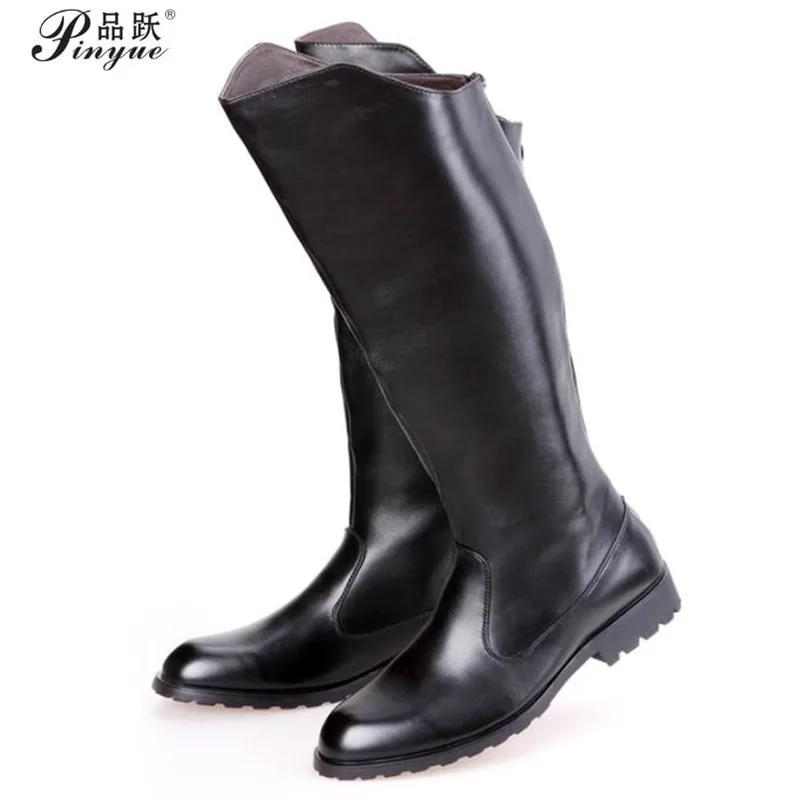 new hot Korean Edition Leisure Men\'s Boots British Style Long Barrel Male High Top Waterproof outdoor Leather Boots size 37--45