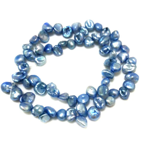 

16 inches 8-9mm Blue Natural Keshi Pearls Loose Strand