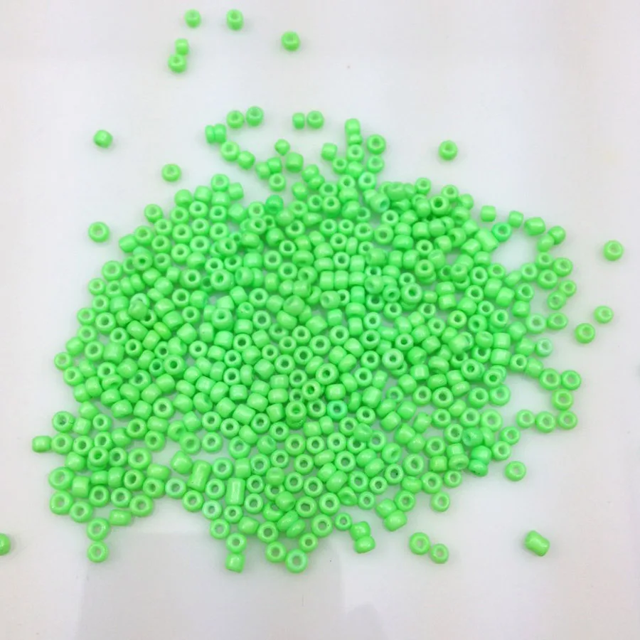 16g 1000pcs 2mm Solid Neon Colored Round Garment Beads Loose Spacer Cezch Glass Seed Beads Handmade Jewelry DIY Making Bead LS2M