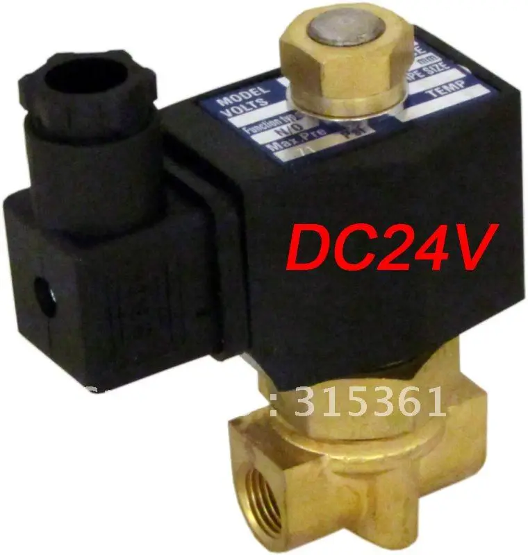 

Free Shipping 5PCS G3/8'' NORMALLY OPEN Brass Electric Solenoid Valve DC24V N/O