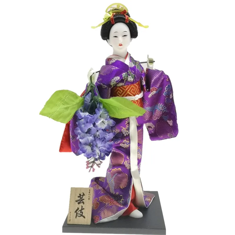 Karakteristieke Japanse Geisha-poppen Kimono Zijde Man Speciale handwerksgeschenken Nationale collectie Poppen Interieurdecoratie