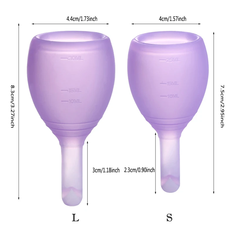 Set of Menstrual Cup and Sterilizer, Drain Valves Menstrual Cup For Period Cups Feminine Hygiene Care Steamer Sterilizer Cleaner