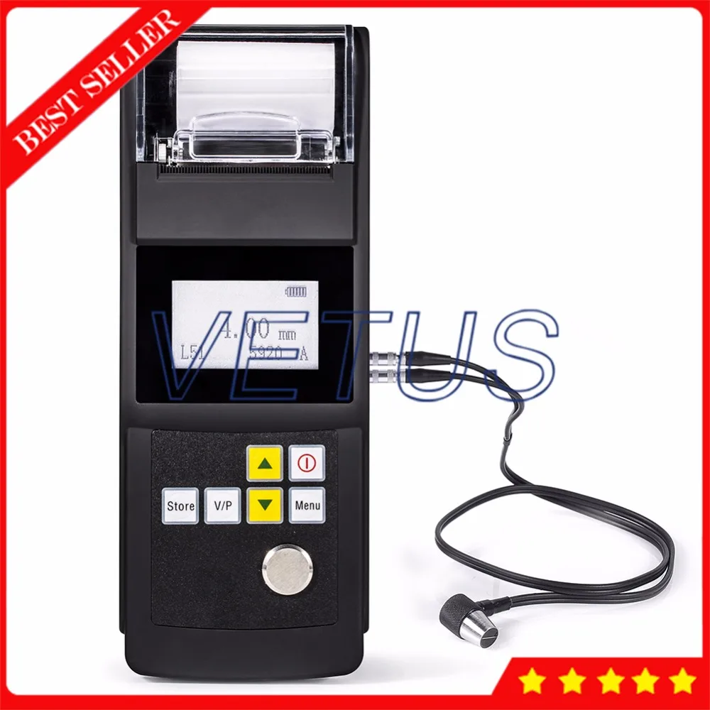 Leeb342 Built-in thermal printer Ultrasonic Thickness Gauge Meter with Rechargeable Lithium battery can storge 2000 groups