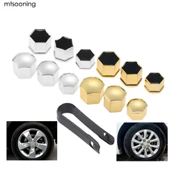 20Pcs Universal Anti-Rust 17/19/21mm Chrome Gold Glossy Auto Trim Tyre Wheel Nut Screw Bolt Protection Covers Caps