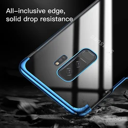 Transparent Plating Case for Samsung Galaxy S8 S9 S10 Note 20 Ultra 10 Plus 9 Thin Soft TPU Cover