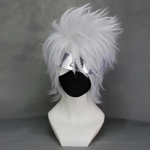 Hatake Kakashi Silver White Cosplay Wig with Cap IHYAMS