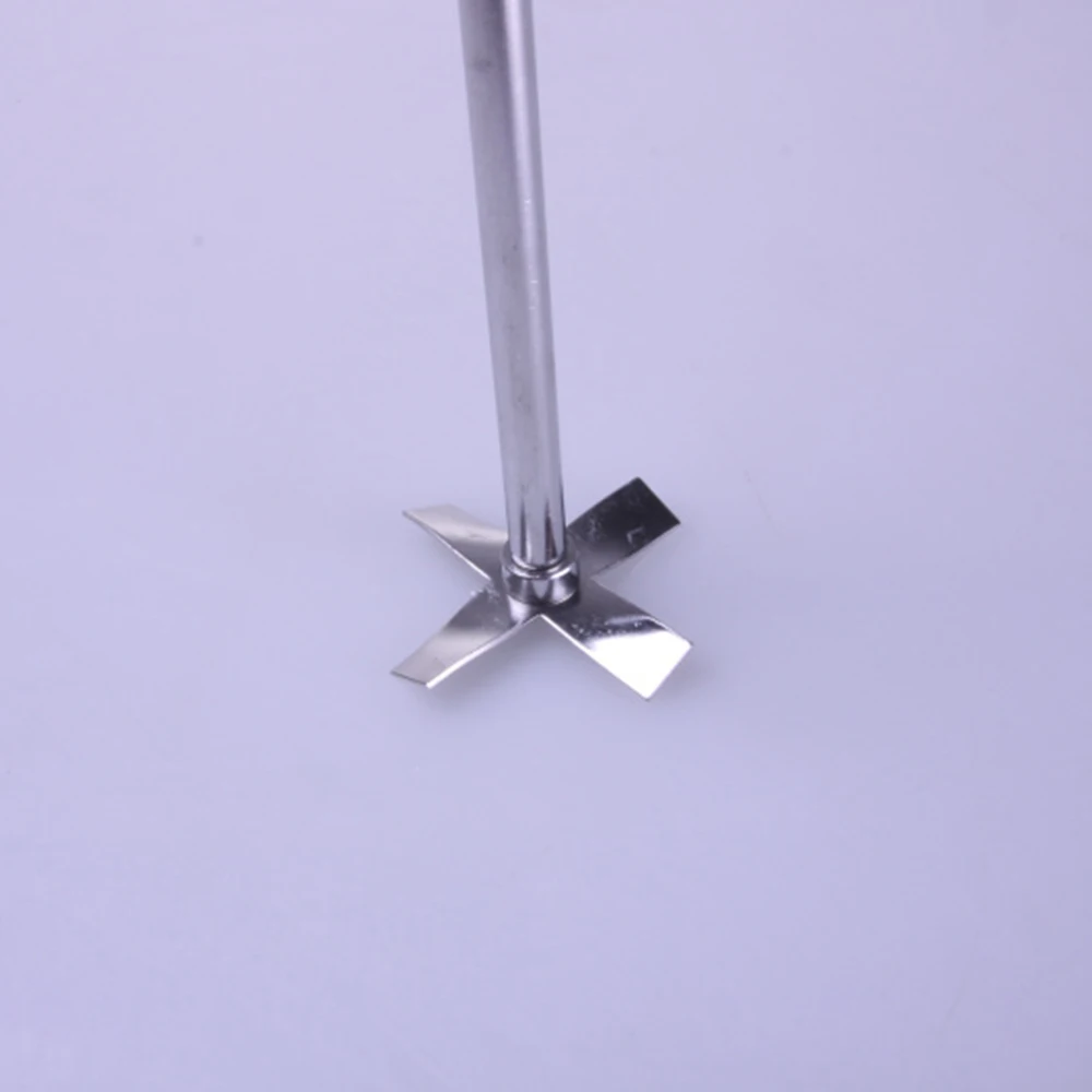 Lab Stainless Steel Cross Shaped Four Leaf blade total length 50mm Agitator Blade for Stirrer Lab Supplies length 300mm