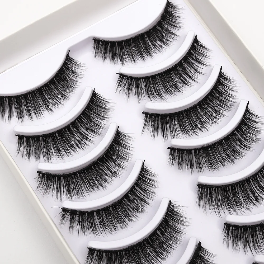 2023 NEW 10 pairs 100% Real Mink Eyelashes 3D Natural False Eyelashes 3d Mink Lashes Soft Eyelash Extension Makeup Kit Cilios