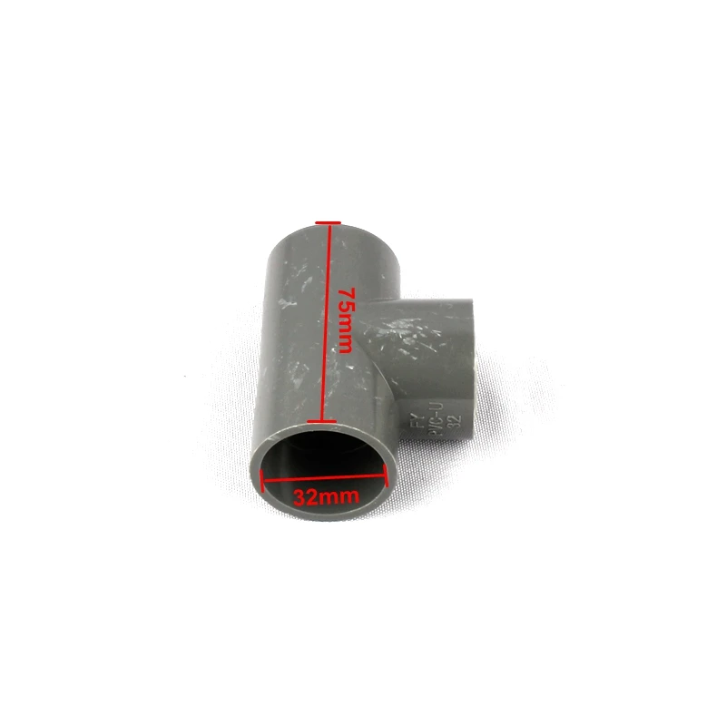 2pcs Inner Dia 32mm PVC Tee Connector Horticultural Irrigation Plastic 3 Way Adapters Green Thumb Equal Diameter PVC Tee