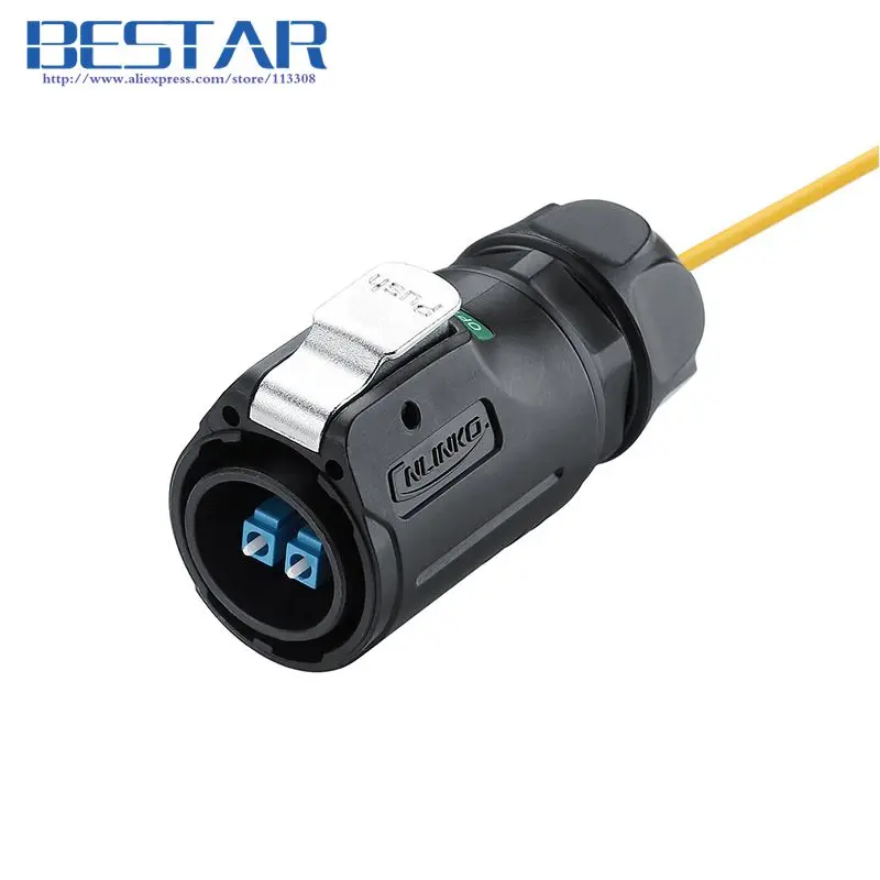 Outdoor IP65 / IP67 LC Optical Fiber  Waterproof Connector 24