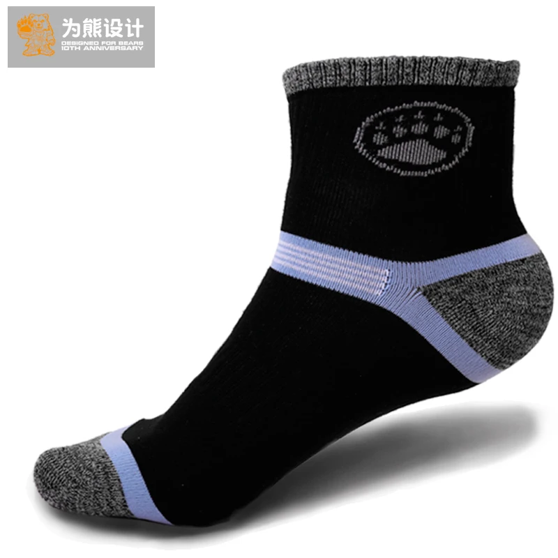 One Pair Bear Paw Claw Print Men\'s Cotton Casual Socks High Quality Man Sporting Socks Design For Gay Bear White/Black/Gray