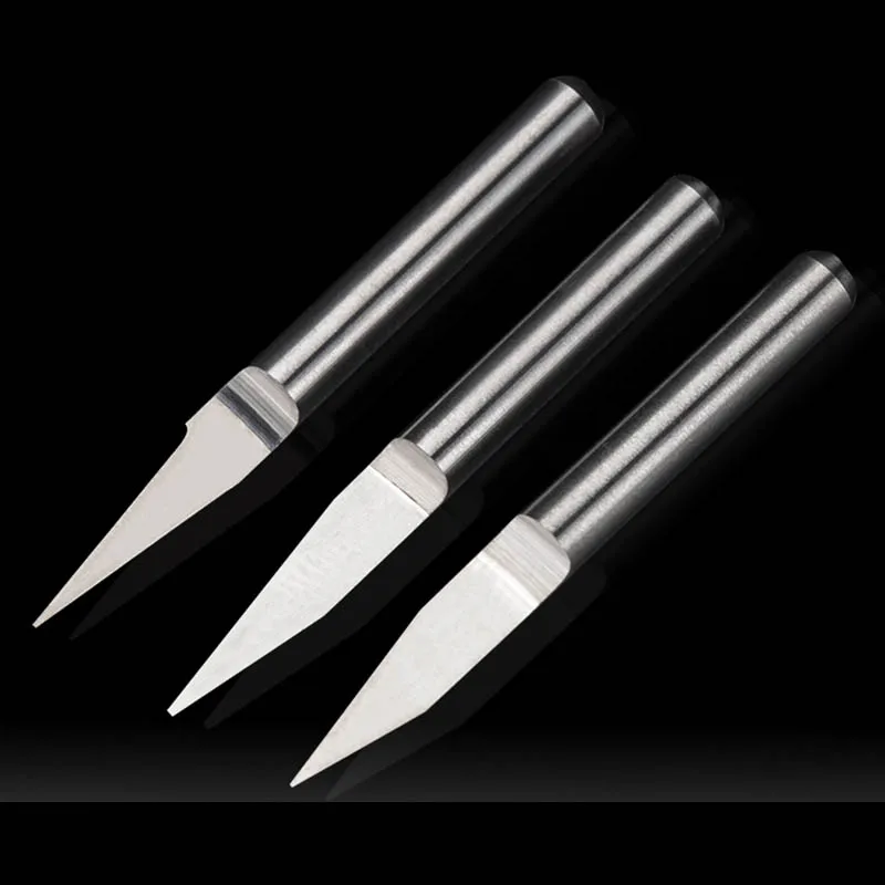 4 millimetri Gambo a fondo Piatto Sharp Macchina Per Incidere di CNC Strumento di Cono Sharp Router Bit Goffratura Intagliare Fresa