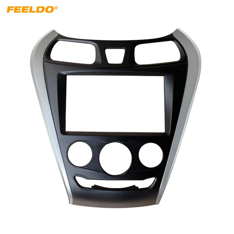 

FEELDO Car 2Din DVD Radio Fascia Frame for Hyundai EON 2011+ Installation Trim Dash Kit Frame Panel Adapter