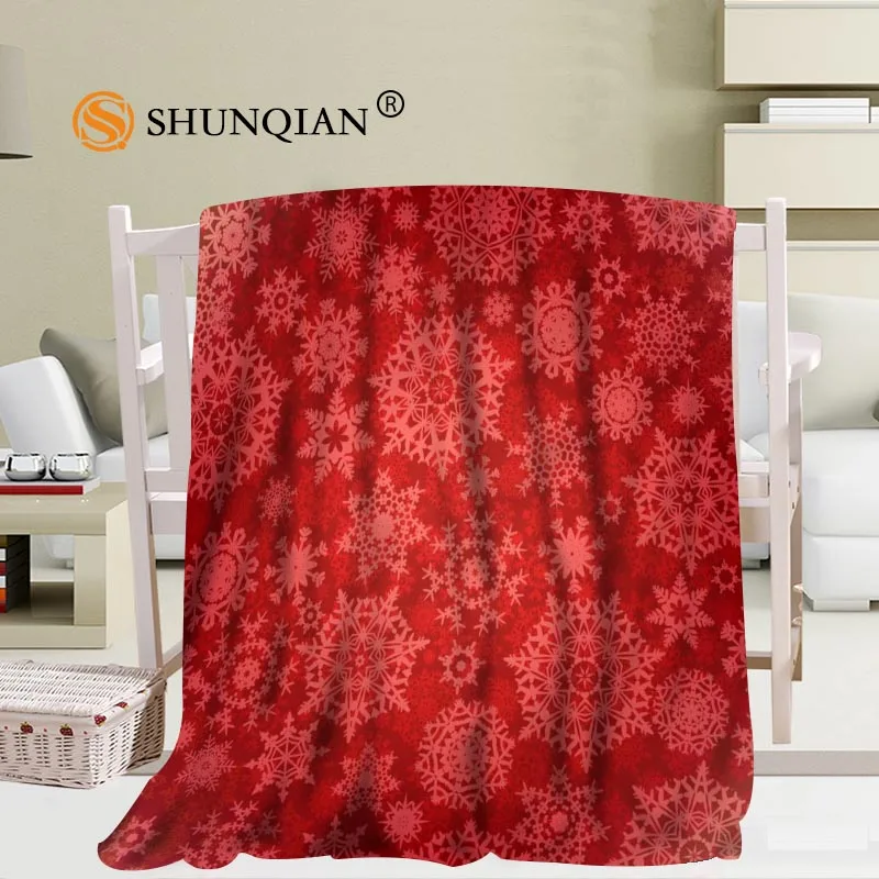 Hot Sale custom Christmas-snowflakes Blanket Manta Falafel Blanket Sofa/Bed/Plane Travel Bedding 56x80inch 50X60inch 40X50inch