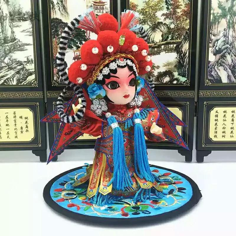 

Fashion National Chinese Wind Doll Peking Opera Doll Mascot Limited Collection of Beijing Dolls Handmade Handicraft Gift A043