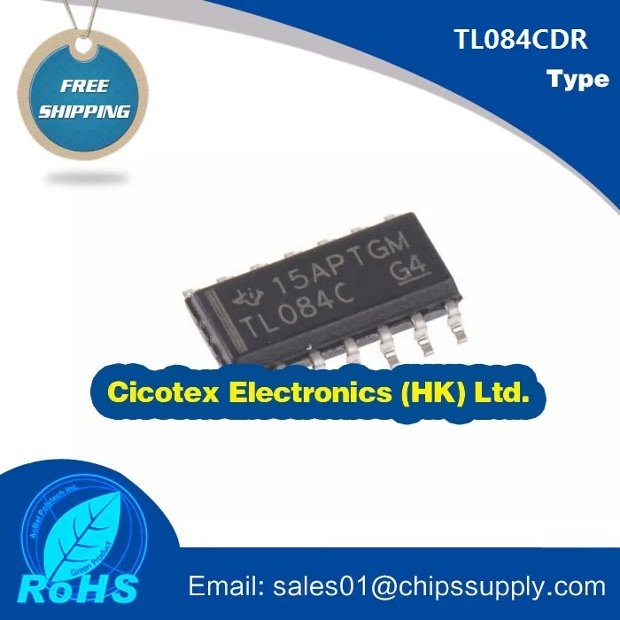 10pcs/lot TL084CDR SOP14 IC OPAMP JFET 3MHZ 14SOIC TL084C