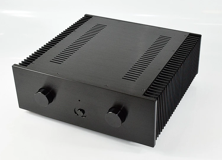 WA122 black Full aluminum amplifier chassis / Class A amplifier case / Preamp / AMP Enclosure / case / DIY box (435*150*420mm)